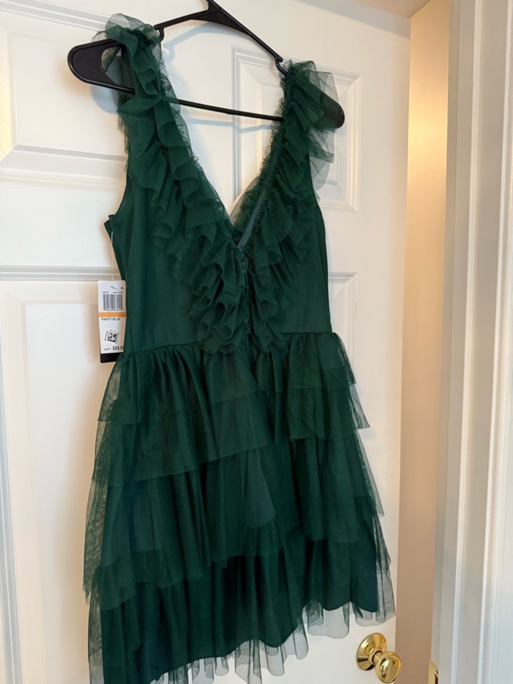 City Studio Emerald Green Ruffled Tulle Party Dress